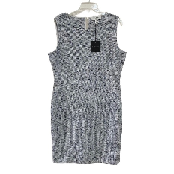 St. John Collection Nimes Tweed Sleeveless Sheath - Picture 8 of 11